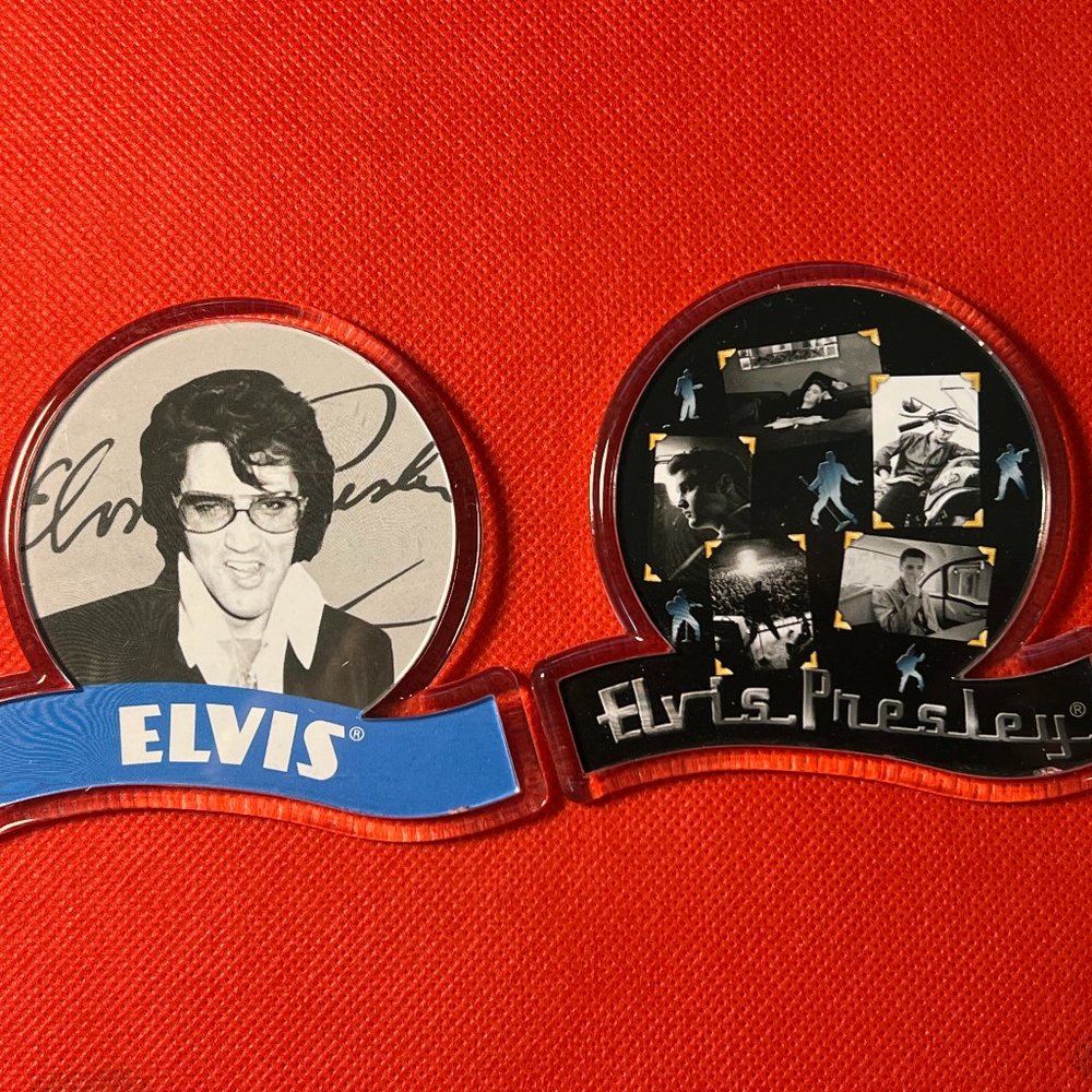 Set of 2 Large Elvis Presley Acrylic Magnets